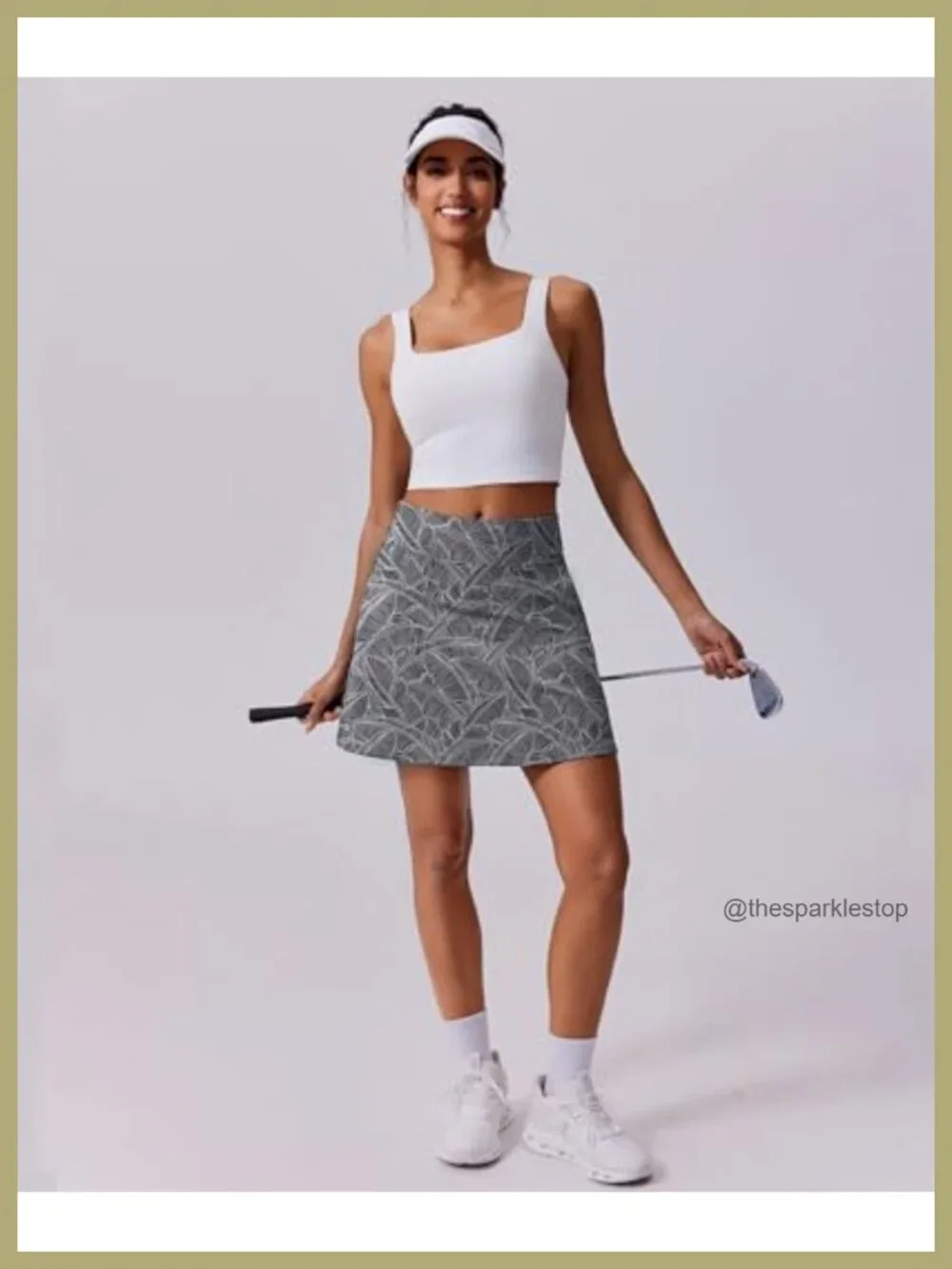 High Waisted Golf Skort with 4 Pockets UPF 50+ Quick Dry